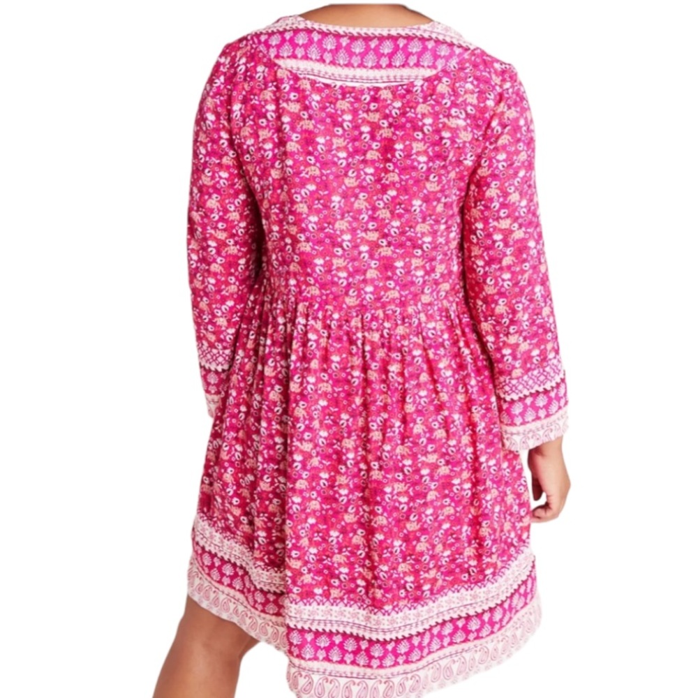 MAEVE x Anthropologie Pink TUNIC Dress BOHO Small - Picture 2 of 7